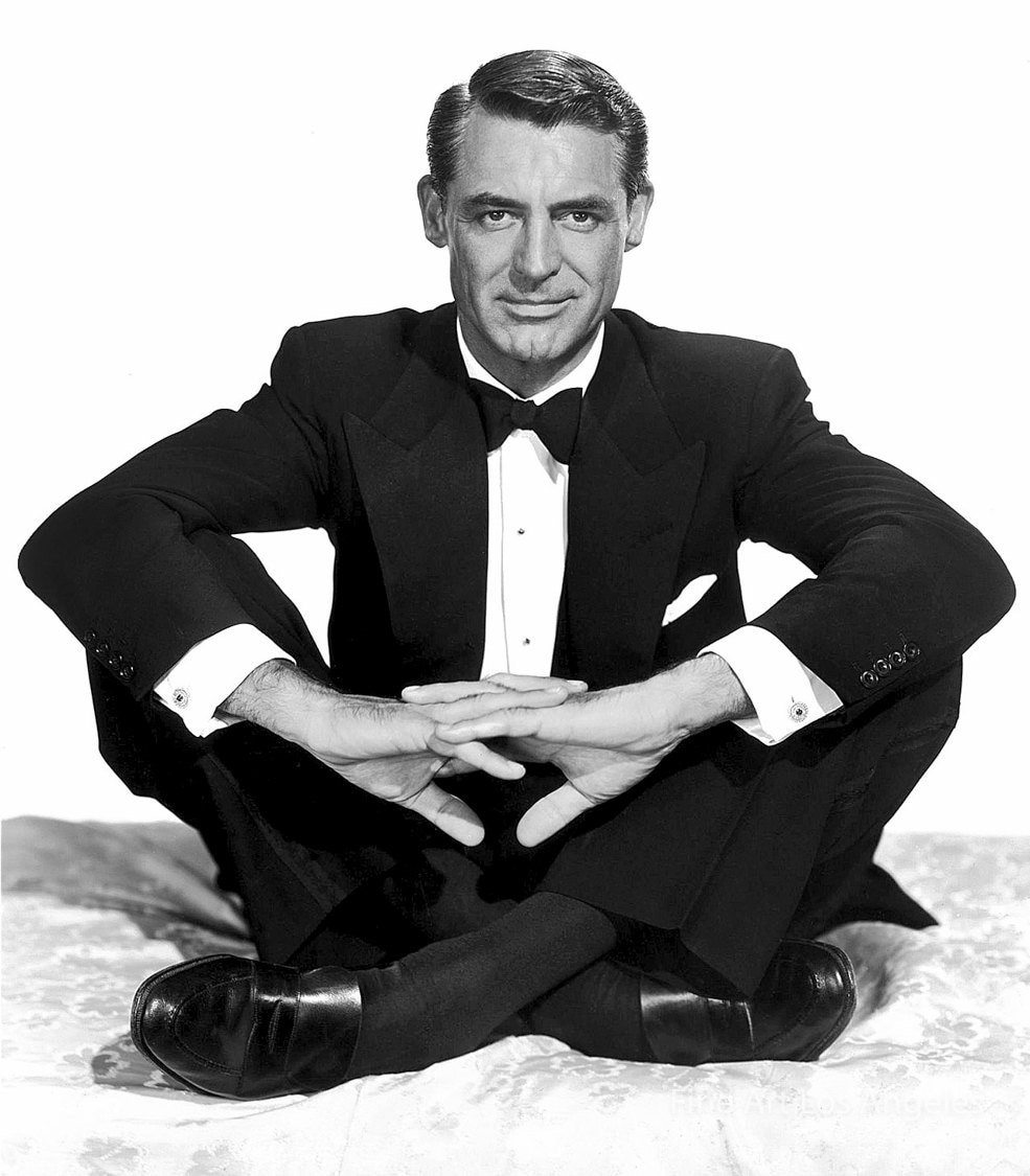Photo of Actor Cary Grant Sitting Cross-legged in a Tux | - Etsy