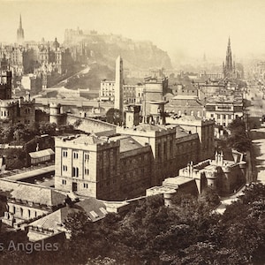 George Washington Wilson Photo, Edinburgh from the Calton Hill, 1870s | Fine Art Print | Black and White | 19th Century | Wall Art