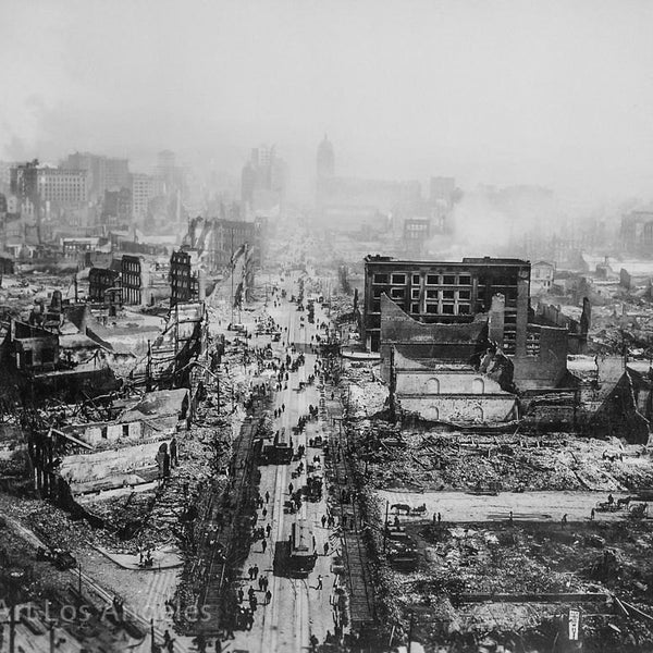 Arnold Genthe photo, San Francisco Earthquake ruins, 1906