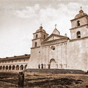 Carleton Watkins photo, &quot;Santa Barbara Mission, 1876