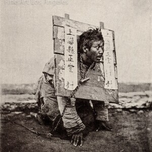 John Thomson Photo &quot;The Cangue Punishment&quot; China, 1873