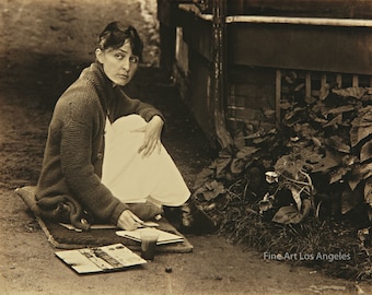 Alfred Stieglitz Photo  "Georgia O'Keeffe" artist sketching, 1918