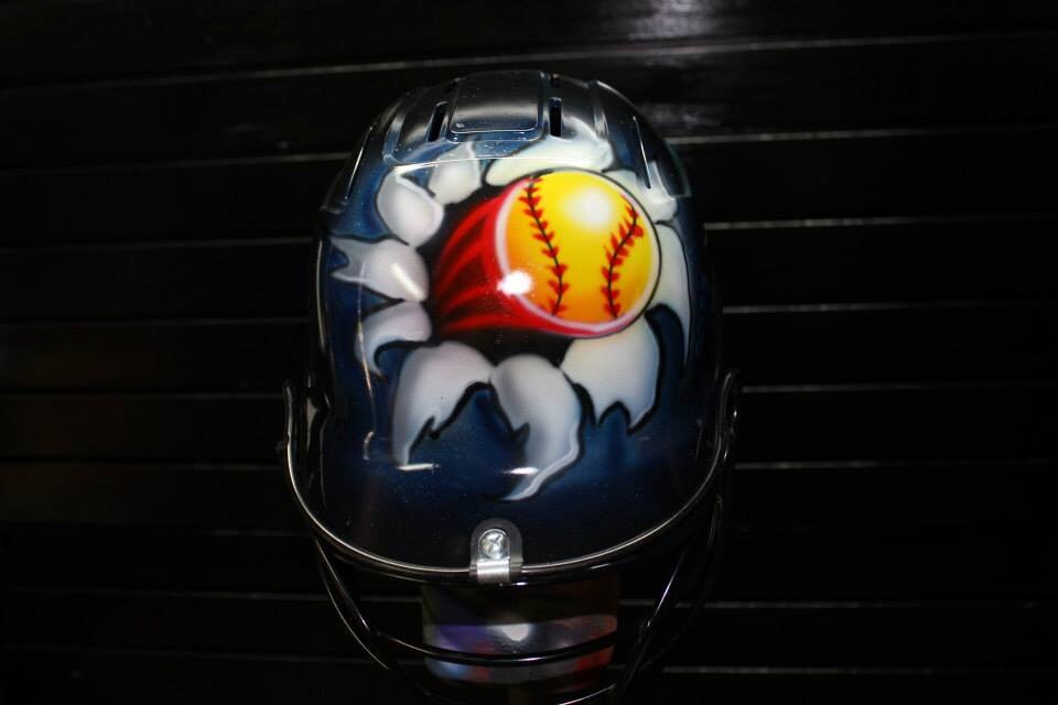 Airbrushed Batting Helmet Etsy