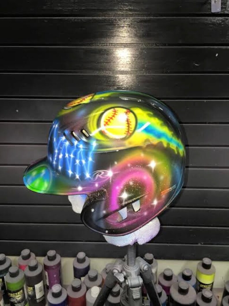 Airbrushed Batting Helmet Etsy