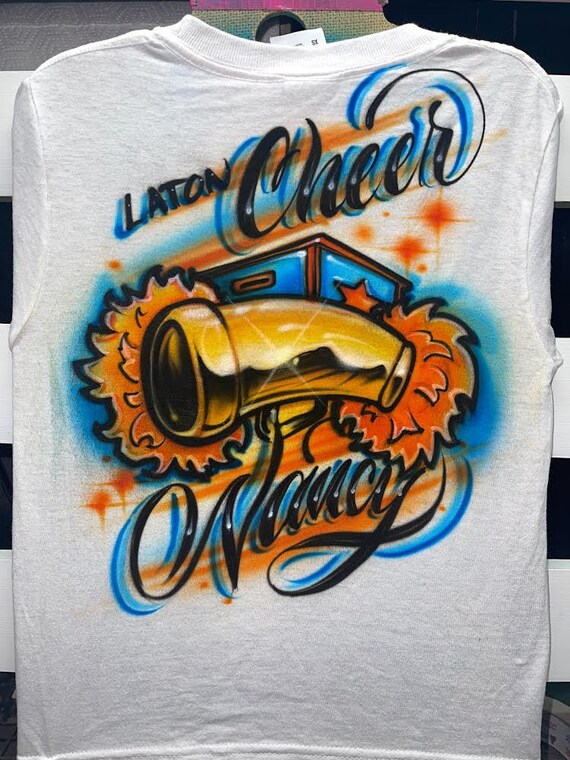 Airbrushed Cheerleading Shirtone Sided Design Etsy