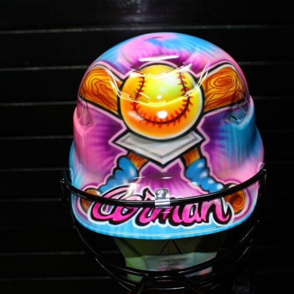 Airbrush Batting Helmet Etsy