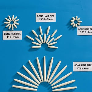Bone Hair Pipe 404-WHT/4&quot;
