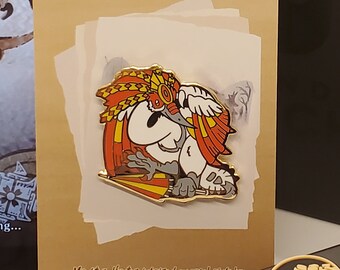 Aknosom Hard Enamel Pin -- 1.25" Gold Finish Monster Hunter Rise Inspired Pins