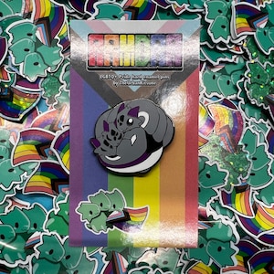 Demisexual Prydra - Cute LGBTQ+ Hydra Hard Enamel Pride Flag Pins and Stickers