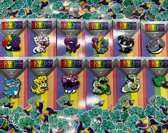 PRYDRA - Cute LGBTQ+, Hydra, Pride Flag, Hard Enamel Pins, and Stickers, Great Pride Gift