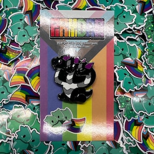 Asexual Prydra - Cute LGBTQ+ Hydra Hard Enamel Pride Flag Pins and Stickers