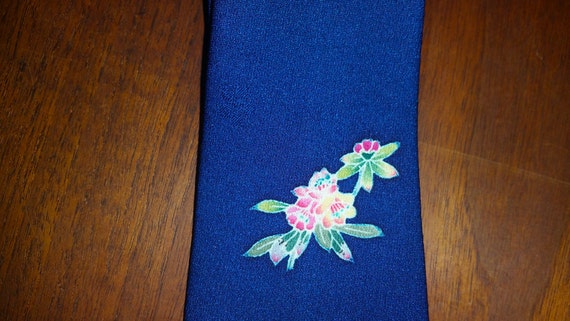 Vintage Hand Painted Kaga Yuzen NeckTie - Hand Pai