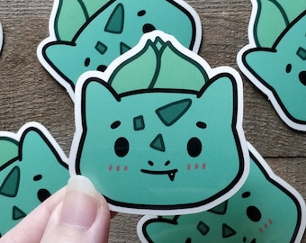 Chibi Bulbasaur Sticker | Waterproof & Glossy