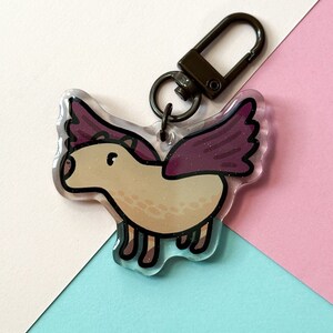 Flappybara Charm | Flying Capybara Keychain
