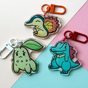 Gen 2 Poke Charms | shiny side, cute gifts, anime keychain, gamer gifts