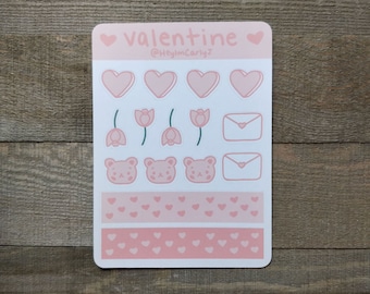 Valentine Sticker Sheet | Journal Stickers