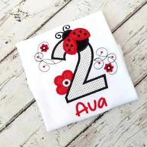 Ladybug birthday outfit - ladybug birthday - second birthday outfit- 2nd birthday shirt - ladybug party - personalized birthday top
