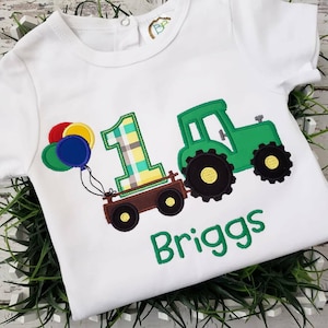 tractor birthday shirt - farm birthday shirt - boys first birthday outfit