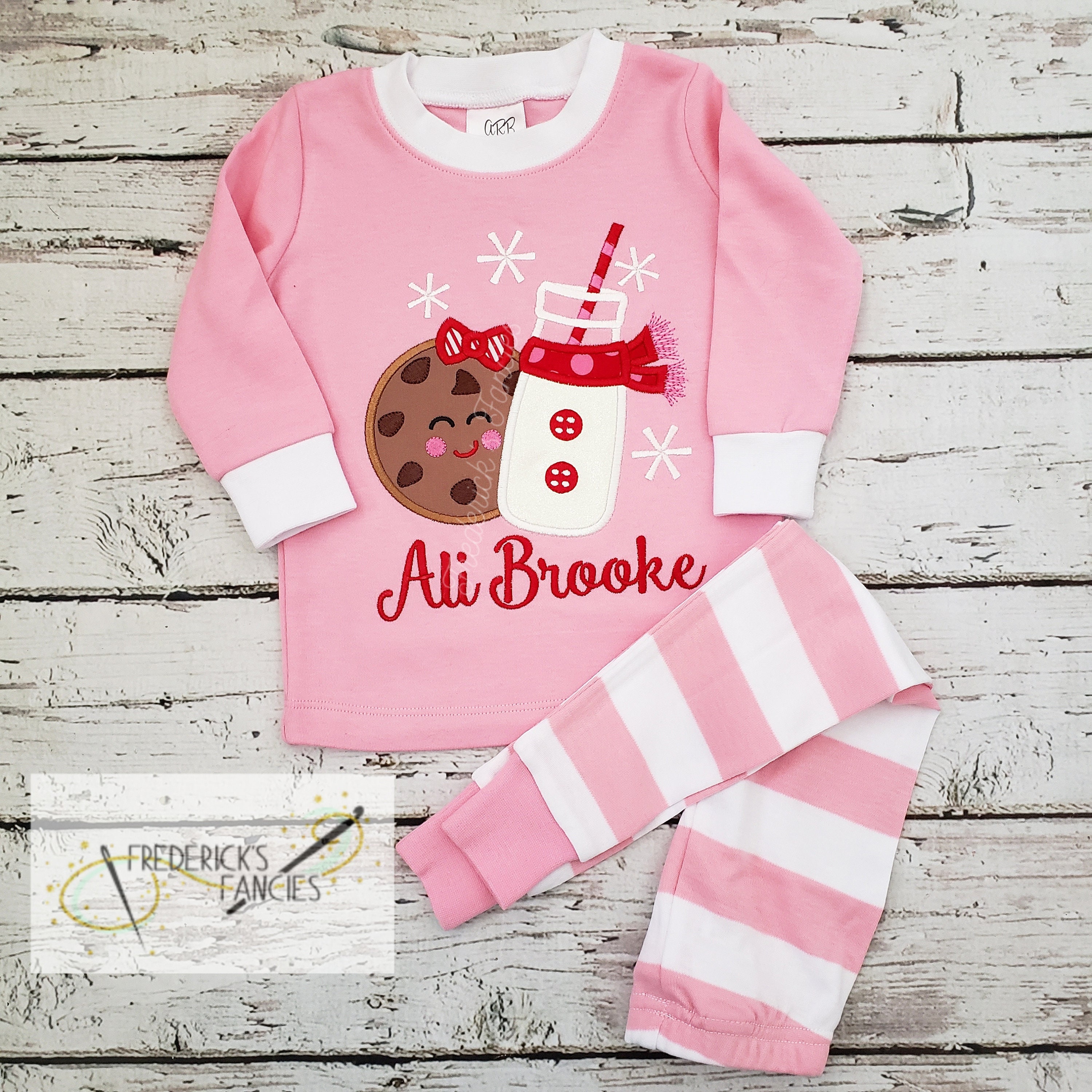 Girls Christmas Pajamas Matching Christmas Jammies Milk Etsy