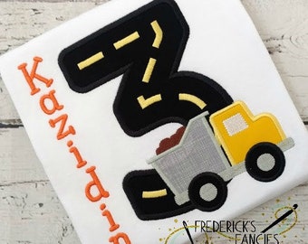 construction birthday- truck birthday - construction birthday shirt - construction party - dump truck birthday shirt - dump truck shirt