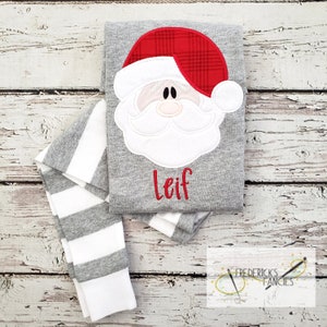 Boys Christmas Outfit - Girls Christmas Outfit - matching Christmas - Santa Shirt - Personalized Christmas Gift