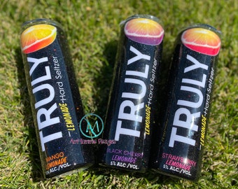 Truly Inspired Lemonade Tumbler, personalizes, choose your flavor (old style label)