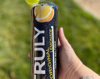 Truly Inspired Lemonade Tumbler, personalized, choose your flavor (new style label)