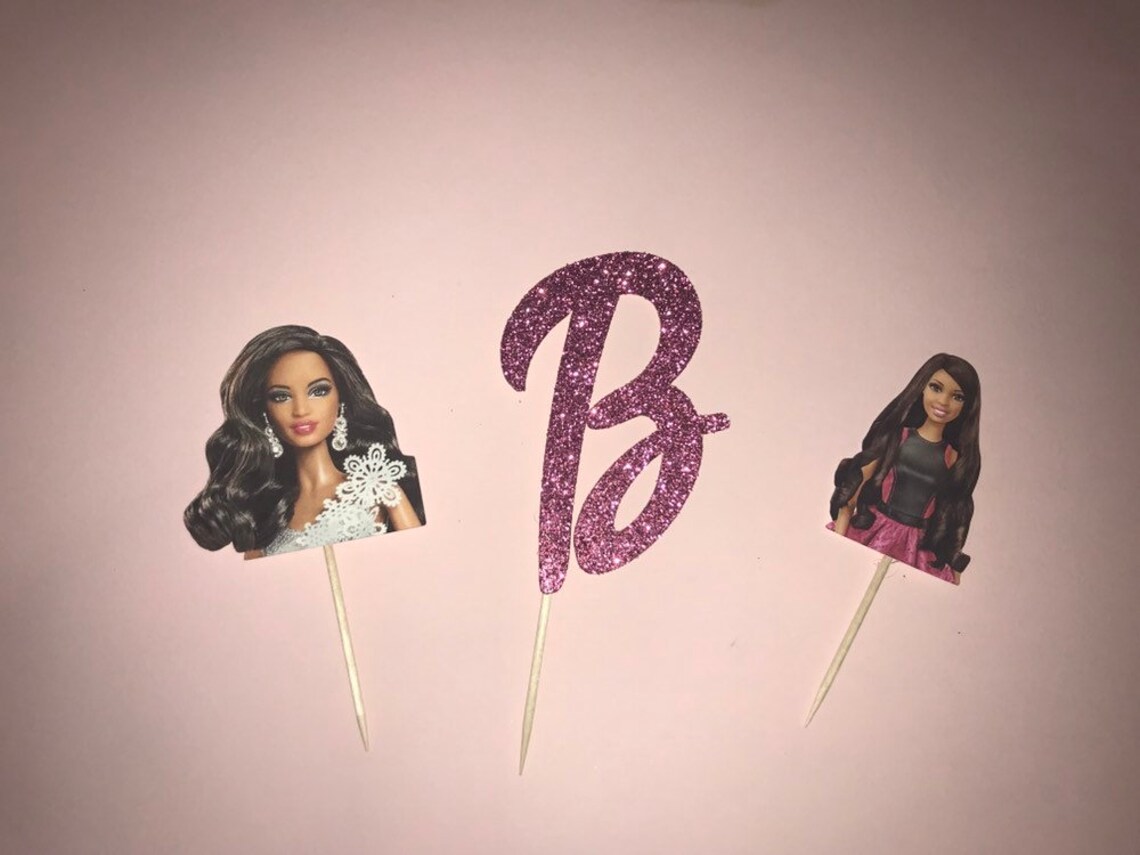 African American Barbie Cupcake Toppers | Etsy