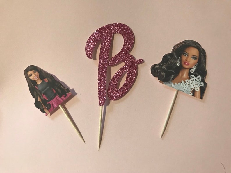 African American Barbie Cupcake Toppers | Etsy