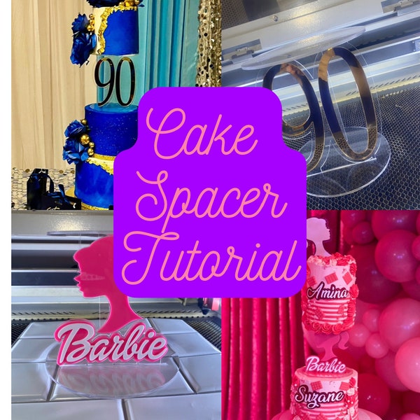 Cake Spacer Tutorial with number 30 cake spacer file DIGITAL ONLY/ cake separator/ custom cake stand