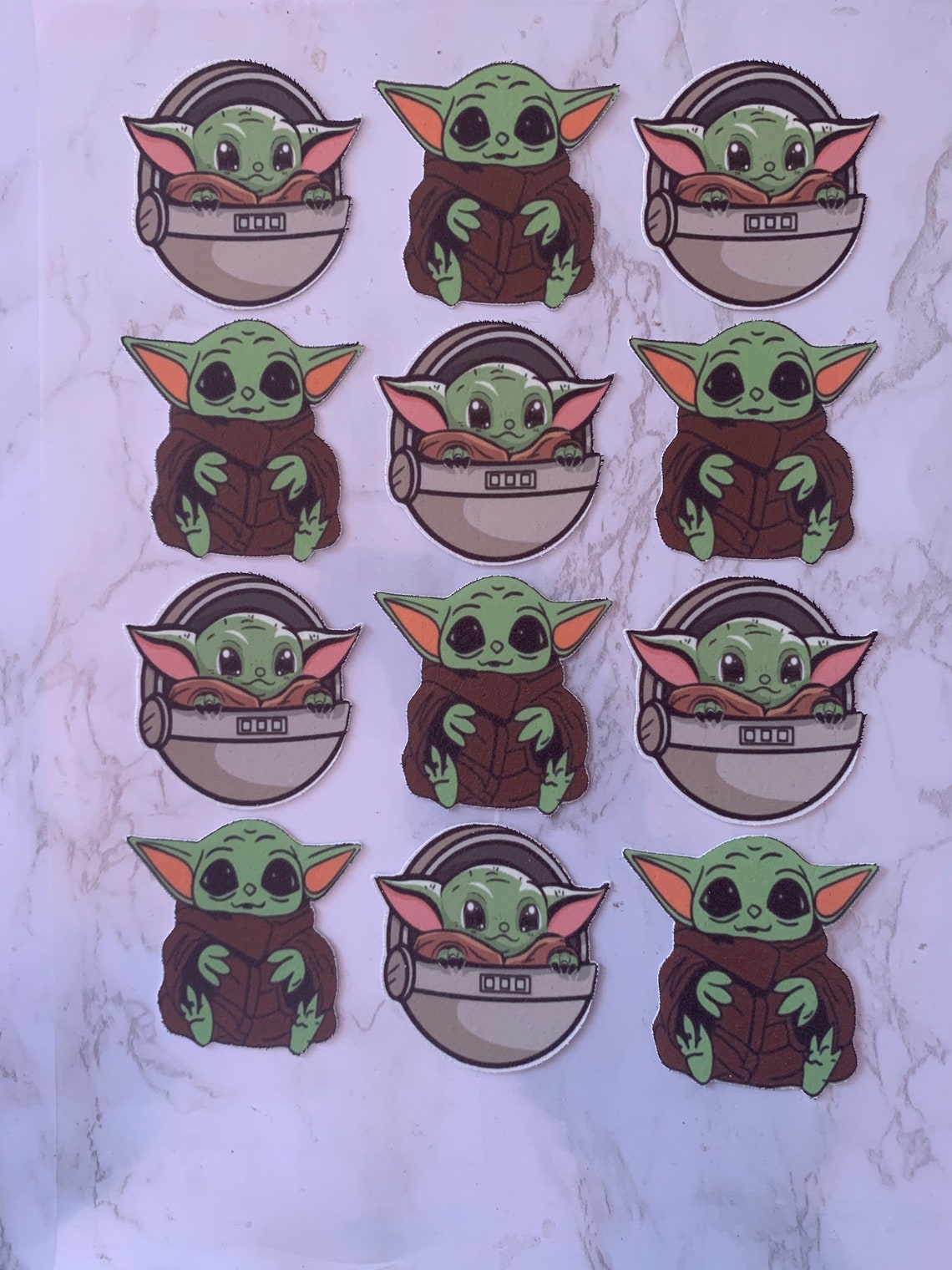 Baby Yoda Treat Toppers/ Baby Yoda Edible Image/ Yoda Edible Etsy