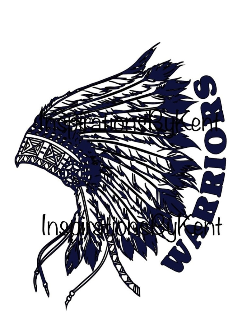 Indian Warrior Headdress PNG Instant File Download Etsy
