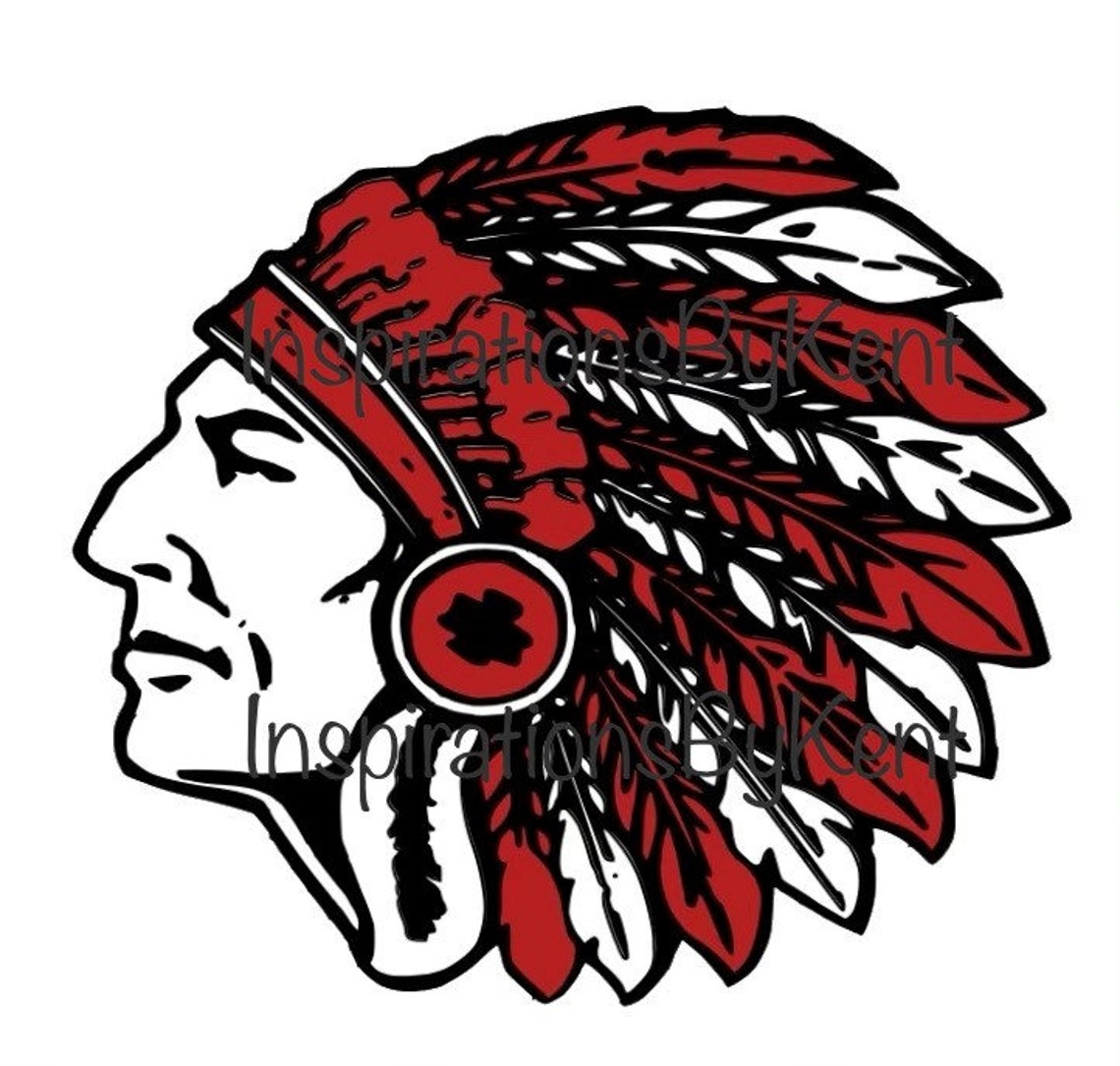 Indian Warrior Head Digital PNG Download File Etsy