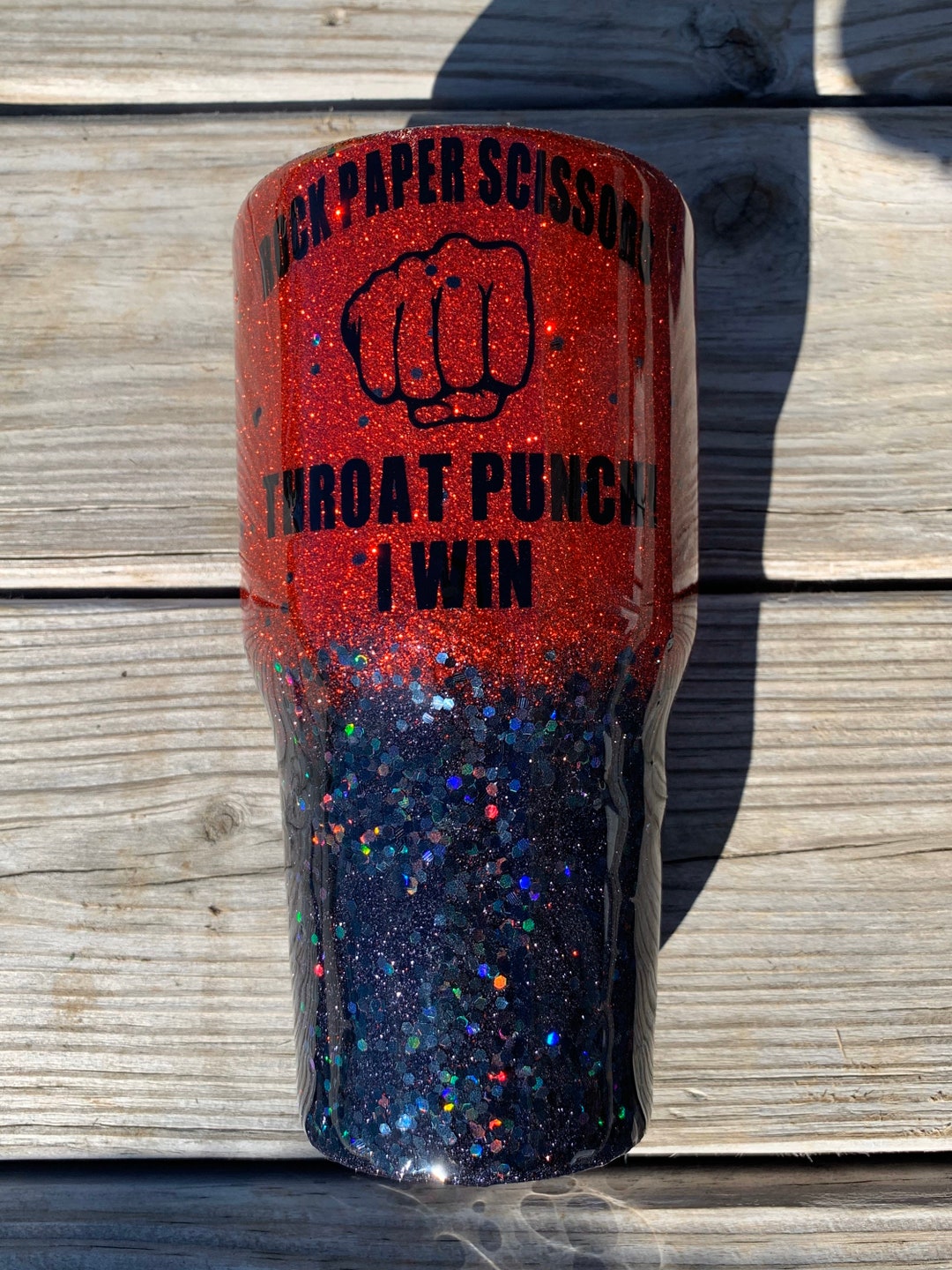 Rock Paper Scissors Throat Punch I Win Tumbler - Etsy
