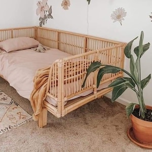 Daybed Frame Bohemian Rattan Furniture Day Bed Frame Unique Statement Piece Bed Frame Twin Bed