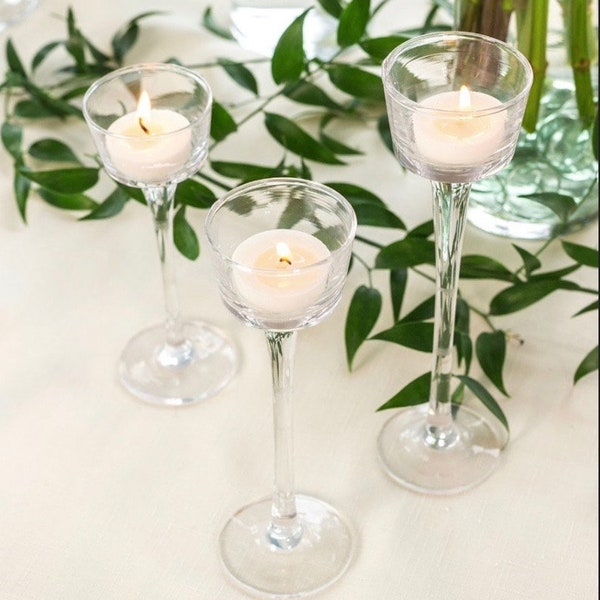 Wedding Tall Glass Candle Holders Etsy
