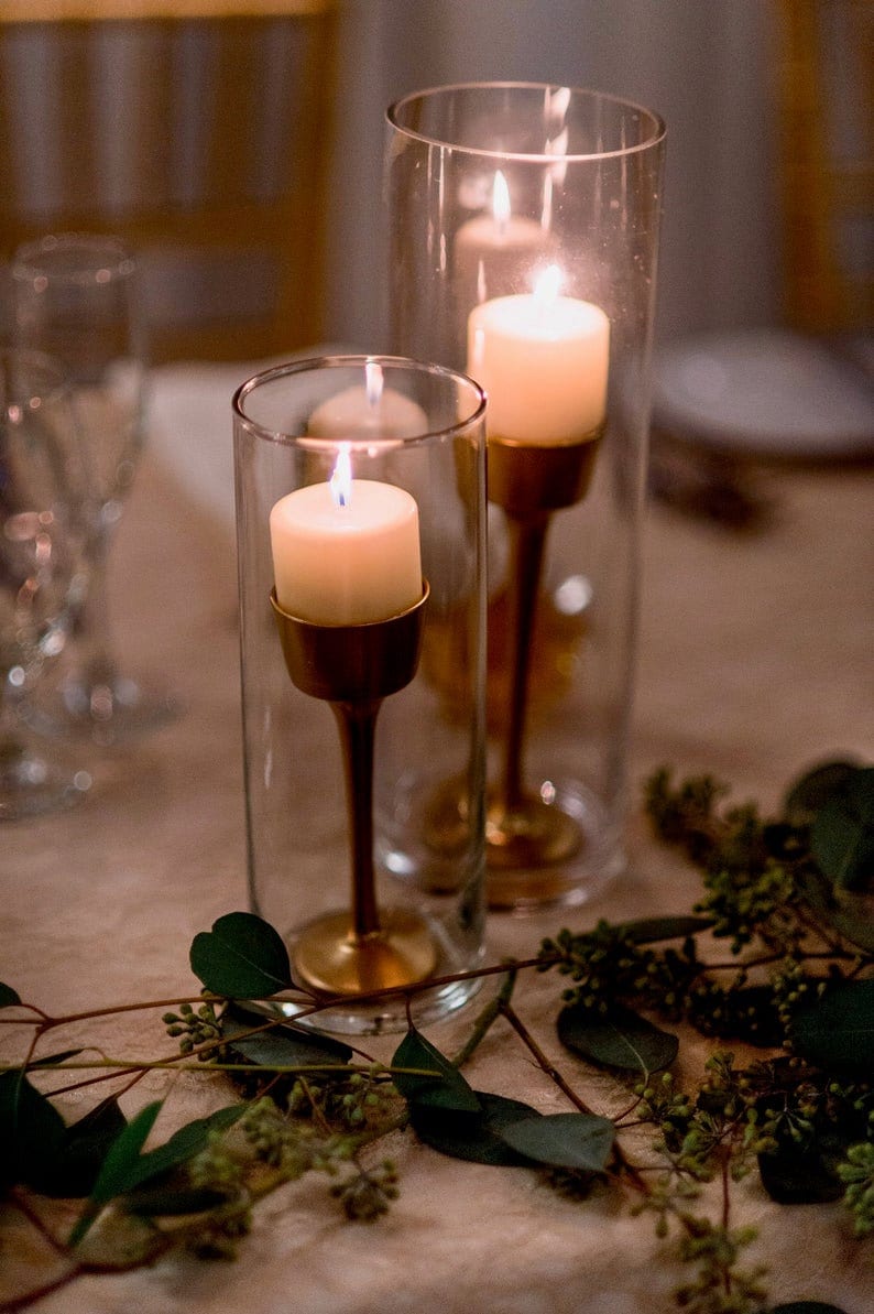 Set of 3 Long Stem Candle Holder Votive Taper Candleholder Etsy