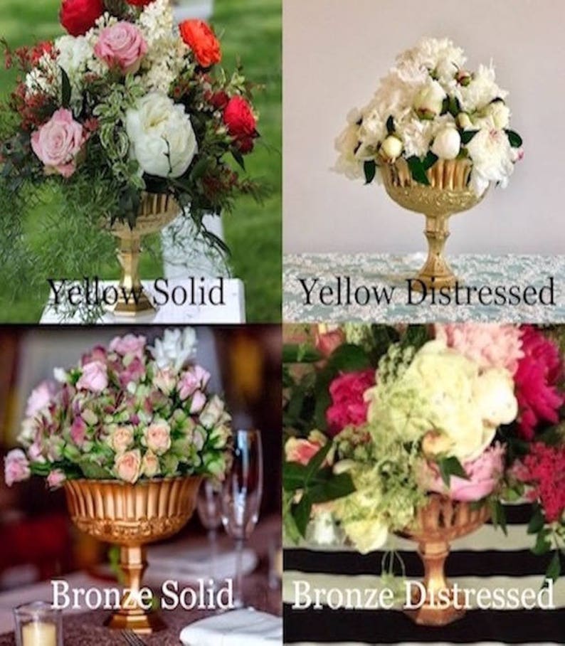 Wedding Centerpiece Floral Vase Pedestal Vase Compotes Etsy