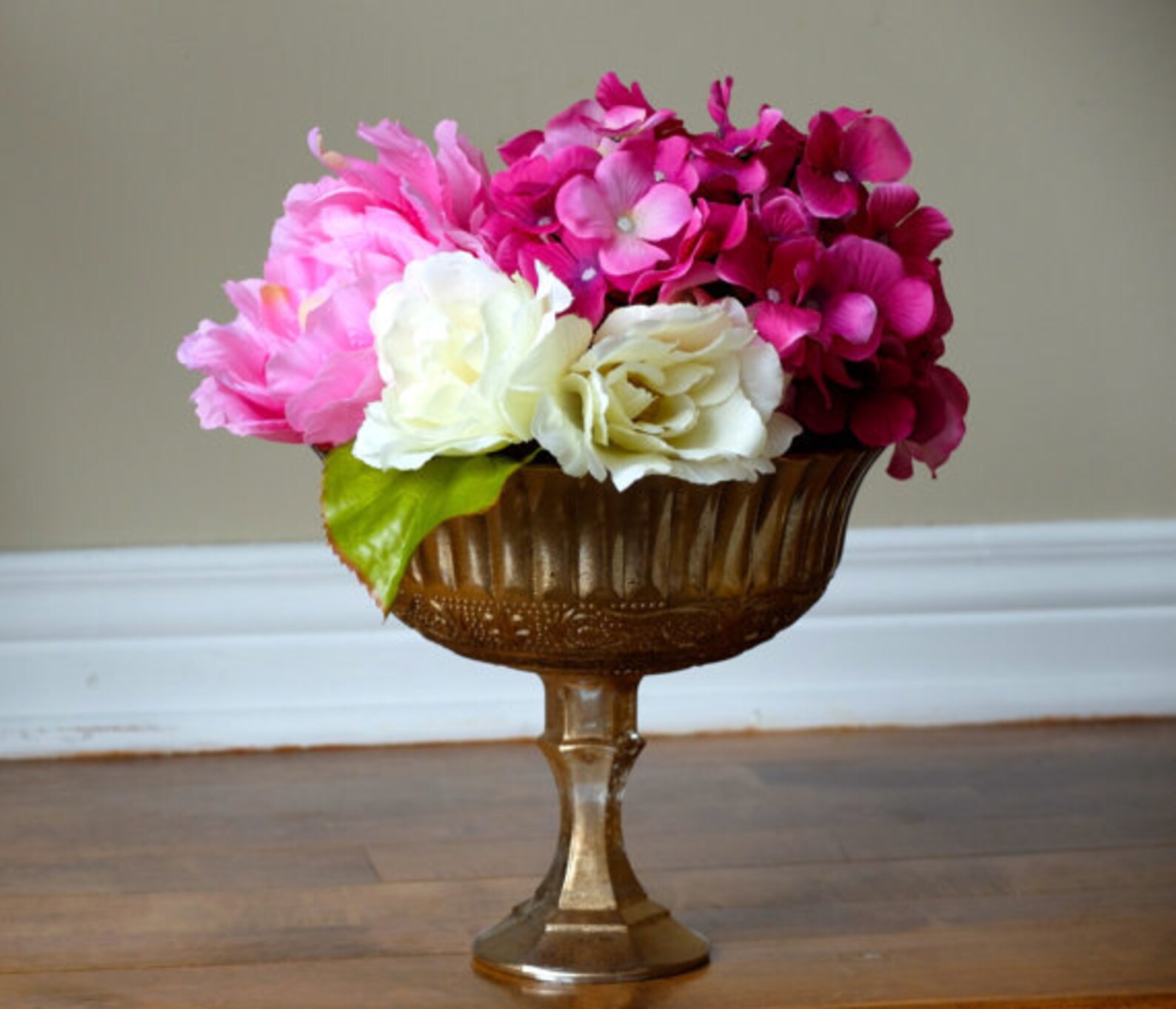 Pedestal Vase Gold Pedestal Vase Centerpiece Wedding Flower Etsy