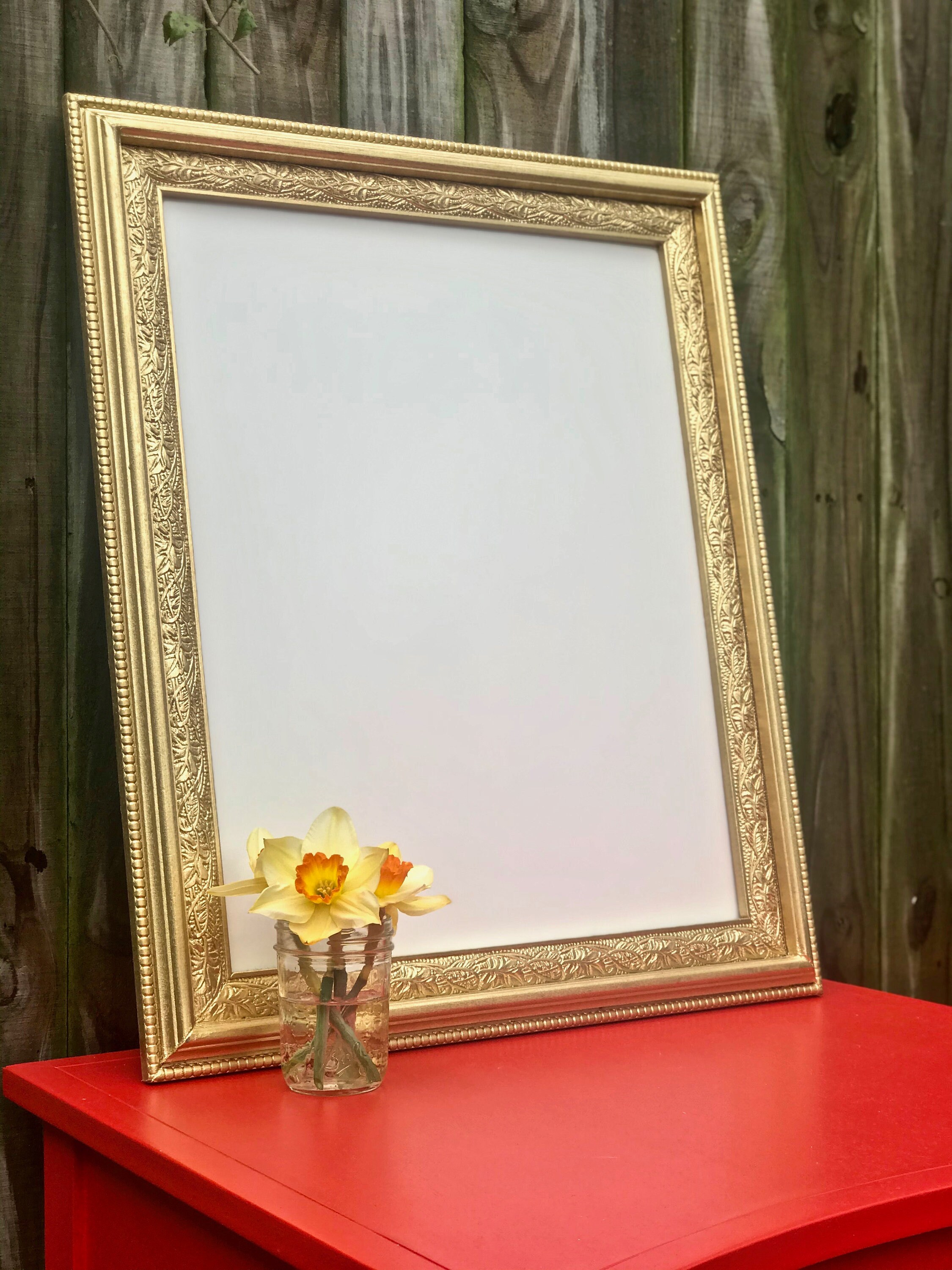 Framed Gold Baroque Memo Board 20x 24Gold Framed Dry Etsy