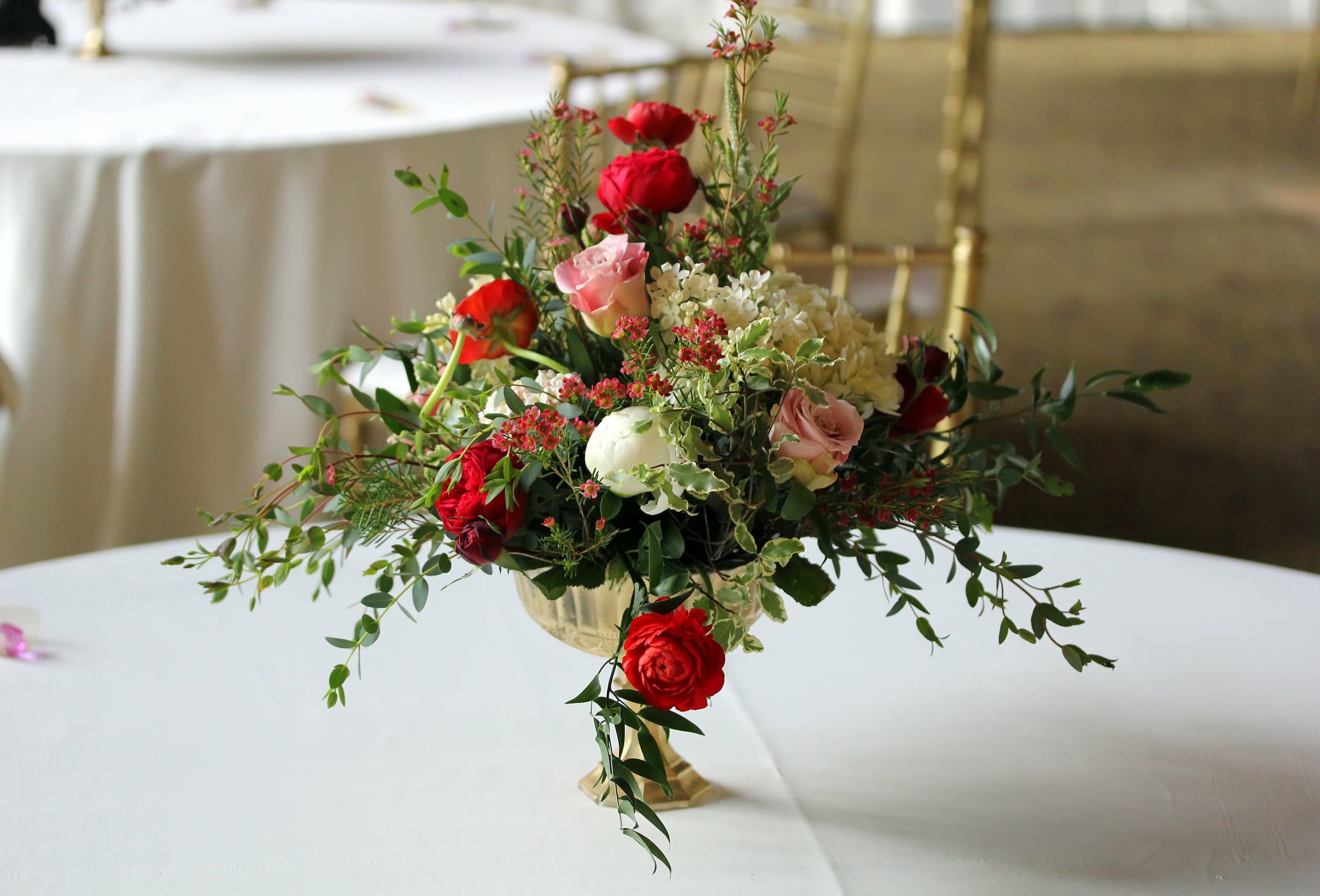 Pedestal Vase Gold Pedestal Vase Centerpiece Wedding Flower Etsy