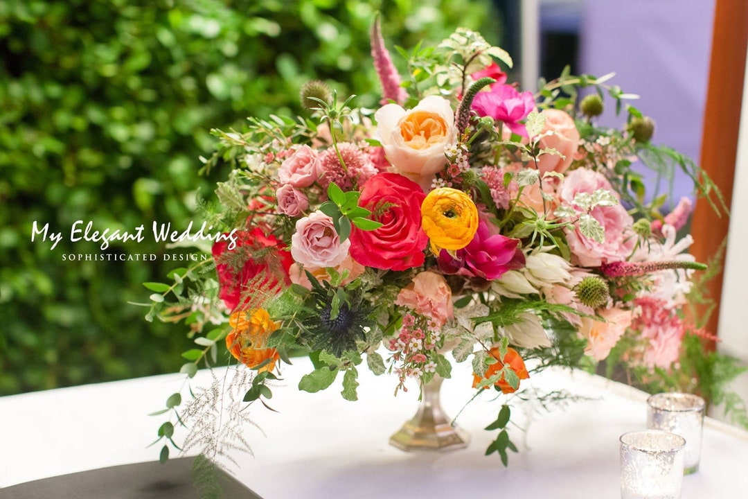 Beautiful Floral Yellow Gold Vase Compotes Pedestal Vases Wedding Centerpieces Centrepieces