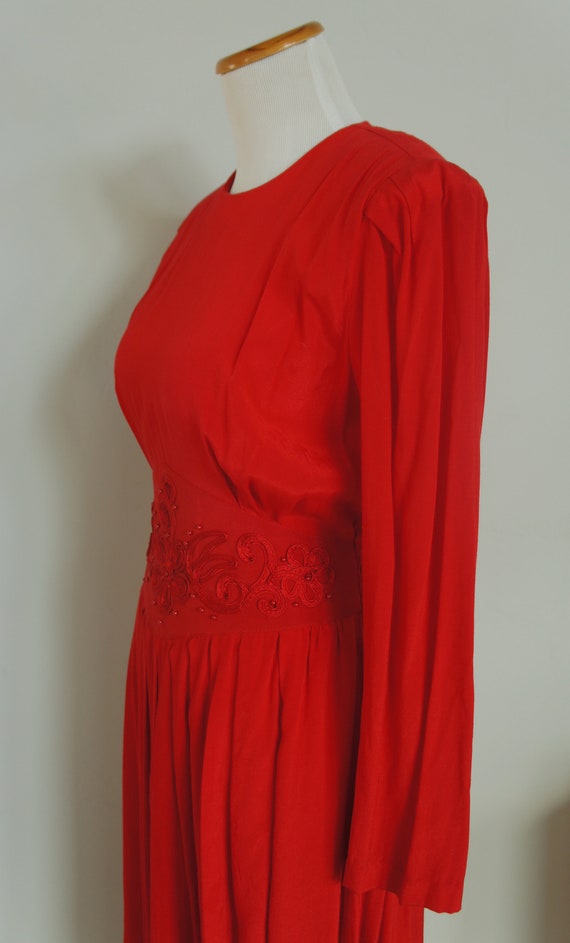 Embellished 80s-does-40s dress - image 4