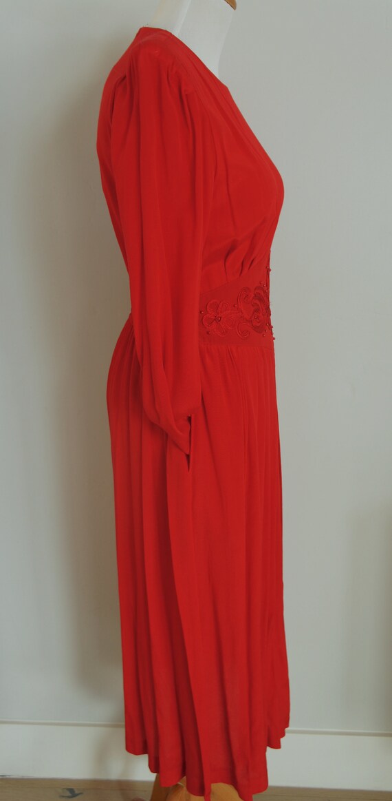 Embellished 80s-does-40s dress - image 6