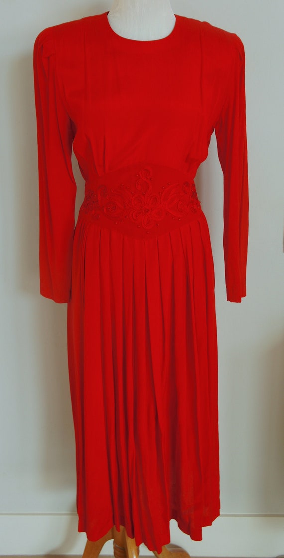 Embellished 80s-does-40s dress