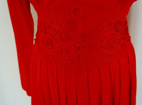 Embellished 80s-does-40s dress - image 5