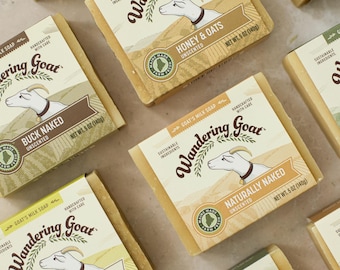 Unscented Goat Milk Soap Bar | Fragrance Free | Natural Moisturizing Soap for Sensitive Dry Skin