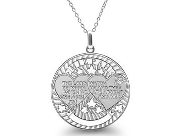 Jewels Obsession Mizpah Necklace Rhodium-plated 925 Silver Breakable Heart Mizpah Pendant with 2x 16 Necklace Jewels Obsession Mizpah Necklace Rhodium-plated 925 Silver Breakable Heart Mizpah Pendant with 2x 16 Necklace
