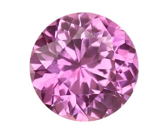 Zircon CZ rond rose de qualité AAA+ en vrac, pierres précieuses taillées en brillant