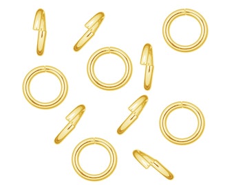 Solid Jump Ring 9ct Yellow Gold 7mm Open Heavy Weight Jewellery Making British Made